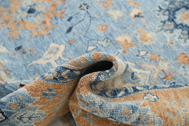 Hand Knotted Oushak Wool Rug 8' 6" x 10' 4" - No. AT77383