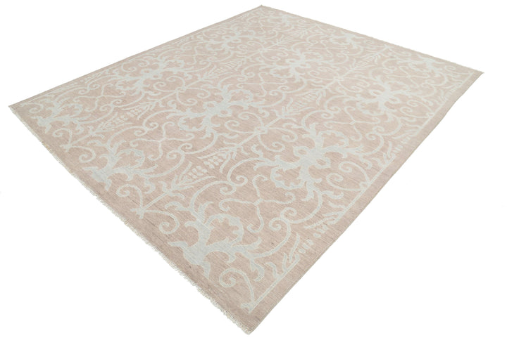 Hand Knotted Oushak Wool Rug 8' 1" x 9' 9" - No. AT75560