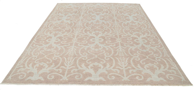 Hand Knotted Oushak Wool Rug 8' 1" x 9' 9" - No. AT75560