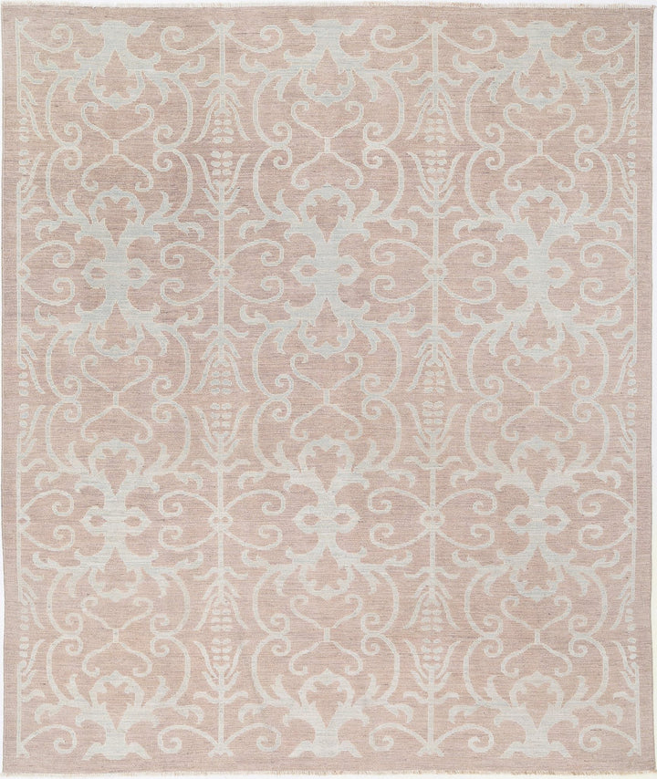 Hand Knotted Oushak Wool Rug 8' 1" x 9' 9" - No. AT75560