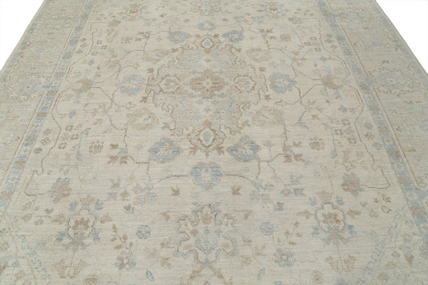 Hand Knotted Oushak Wool Rug 9' 4" x 11' 10" - No. AT73320