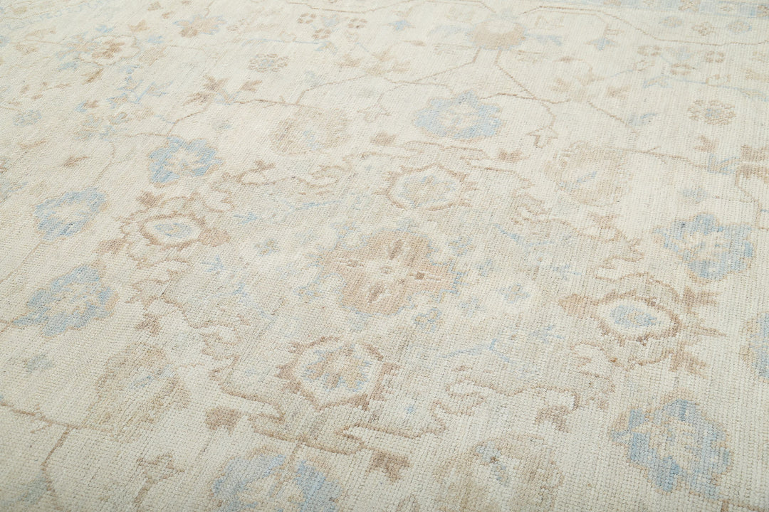 Hand Knotted Oushak Wool Rug 9' 4" x 11' 10" - No. AT73320