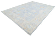 Hand Knotted Oushak Wool Rug 10' 0" x 13' 11" - No. AT31544