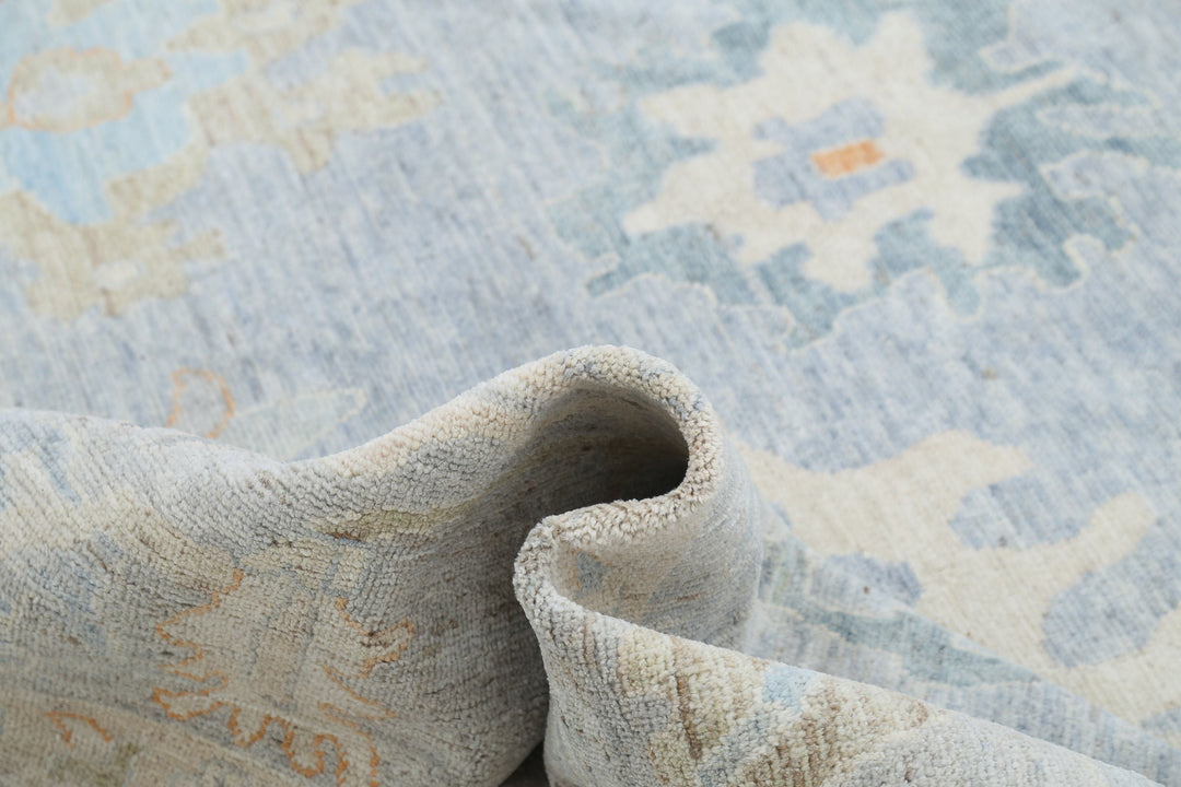 Hand Knotted Oushak Wool Rug 10' 0" x 13' 11" - No. AT31544