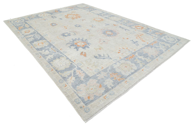 Hand Knotted Oushak Wool Rug 8' 11" x 12' 4" - No. AT72031