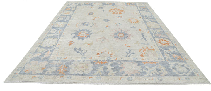 Hand Knotted Oushak Wool Rug 8' 11" x 12' 4" - No. AT72031