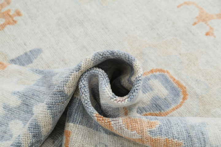 Hand Knotted Oushak Wool Rug 8' 11" x 12' 4" - No. AT72031