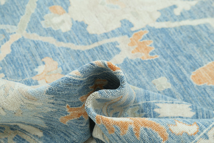 Hand Knotted Oushak Wool Rug 10' 4" x 13' 9" - No. AT24547