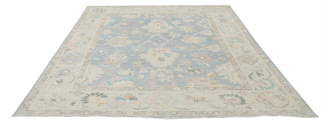 Hand Knotted Oushak Wool Rug 7' 9" x 9' 5" - No. AT19572