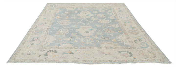 Hand Knotted Oushak Wool Rug 7' 9" x 9' 5" - No. AT19572