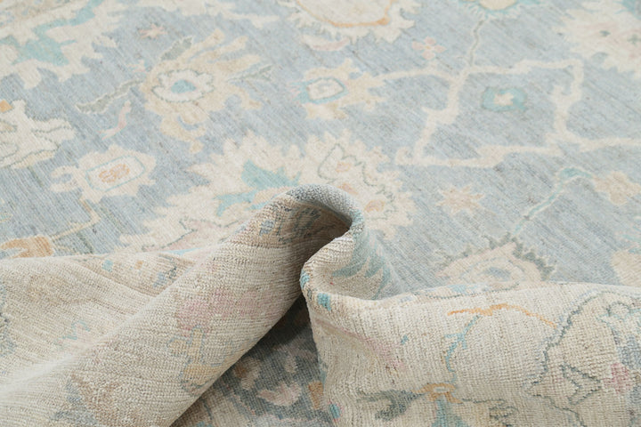 Hand Knotted Oushak Wool Rug 7' 9" x 9' 5" - No. AT19572