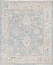 Hand Knotted Oushak Wool Rug 7' 9" x 9' 5" - No. AT19572