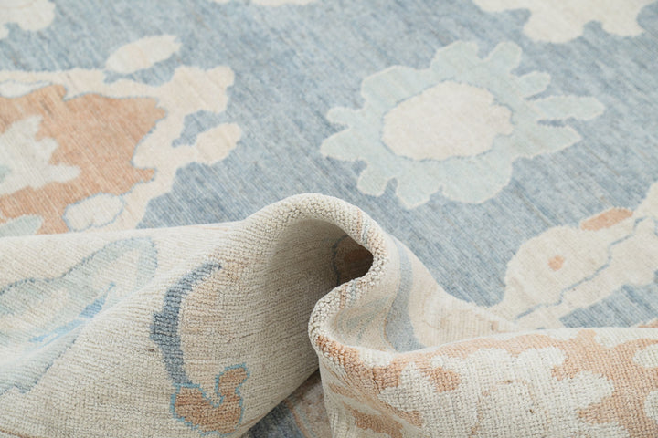 Hand Knotted Oushak Wool Rug 10' 3" x 13' 10" - No. AT60731