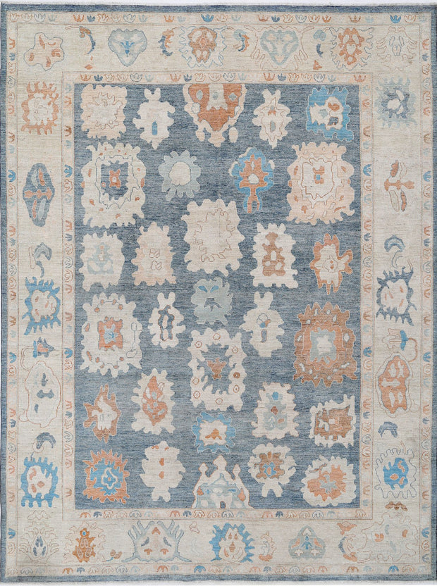 Hand Knotted Oushak Wool Rug 10' 3" x 13' 10" - No. AT60731