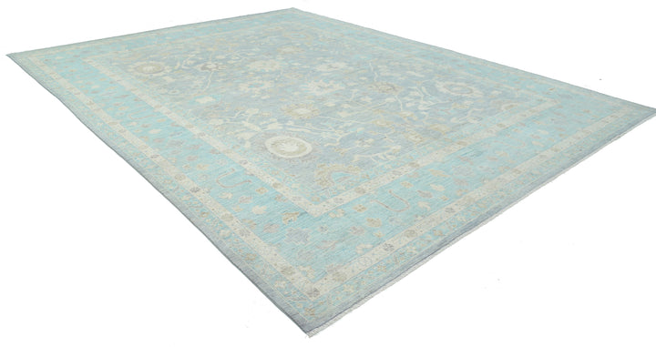 Hand Knotted Oushak Wool Rug 12' 0" x 15' 8" - No. AT97478