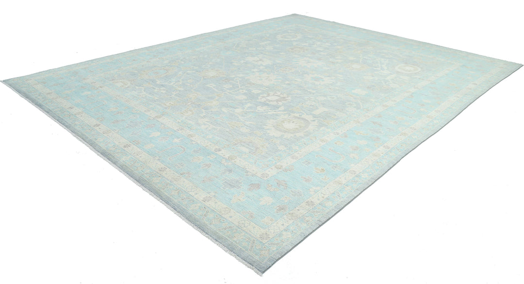 Hand Knotted Oushak Wool Rug 12' 0" x 15' 8" - No. AT97478