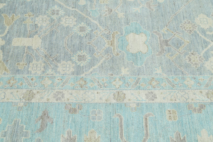Hand Knotted Oushak Wool Rug 12' 0" x 15' 8" - No. AT97478