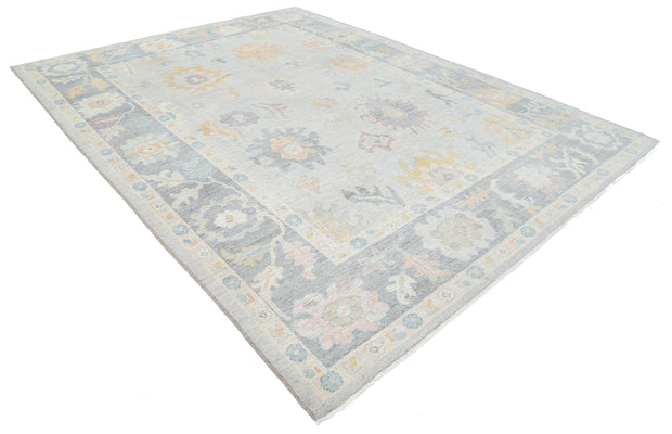 Hand Knotted Oushak Wool Rug 9' 0" x 12' 1" - No. AT15515