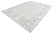 Hand Knotted Oushak Wool Rug 9' 0" x 12' 1" - No. AT15515