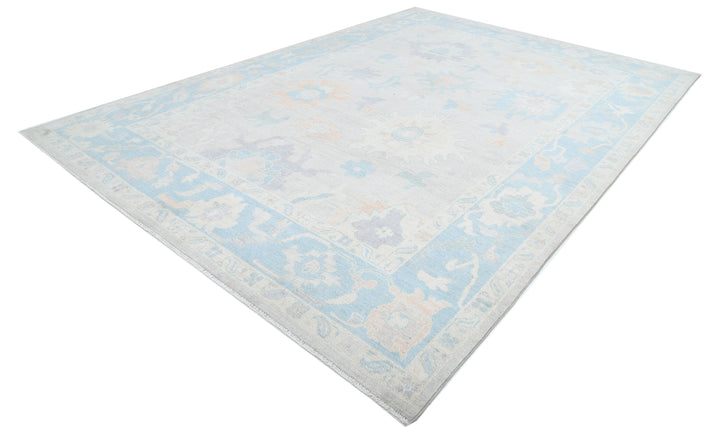 Hand Knotted Oushak Wool Rug 10' 3" x 14' 2" - No. AT84557