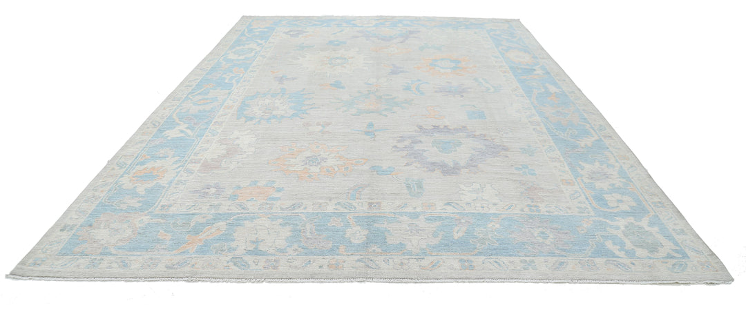 Hand Knotted Oushak Wool Rug 10' 3" x 14' 2" - No. AT84557