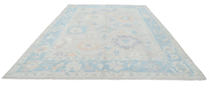 Hand Knotted Oushak Wool Rug 10' 3" x 14' 2" - No. AT84557