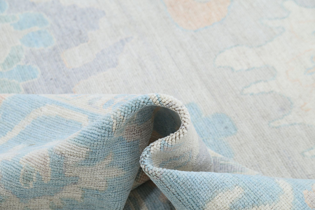 Hand Knotted Oushak Wool Rug 10' 3" x 14' 2" - No. AT84557