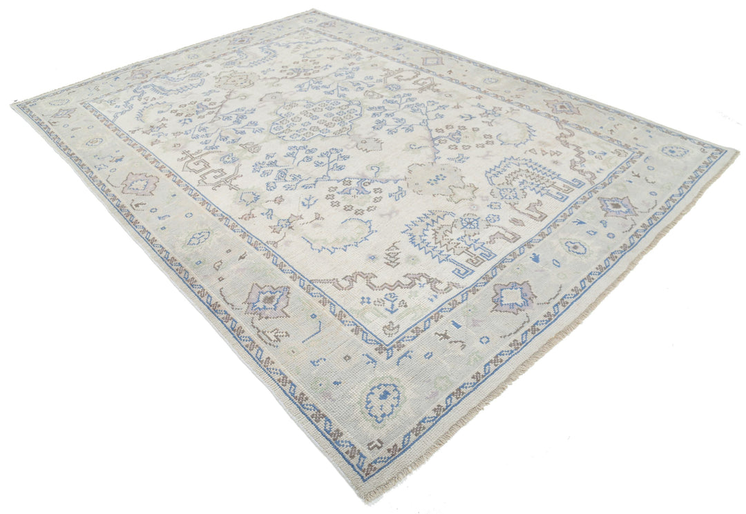 Hand Knotted Vintage Turkish Oushak Wool Rug 8' 1" x 11' 3" - No. AT63592