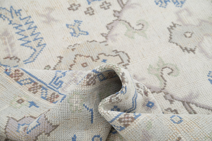 Hand Knotted Vintage Turkish Oushak Wool Rug 8' 1" x 11' 3" - No. AT63592