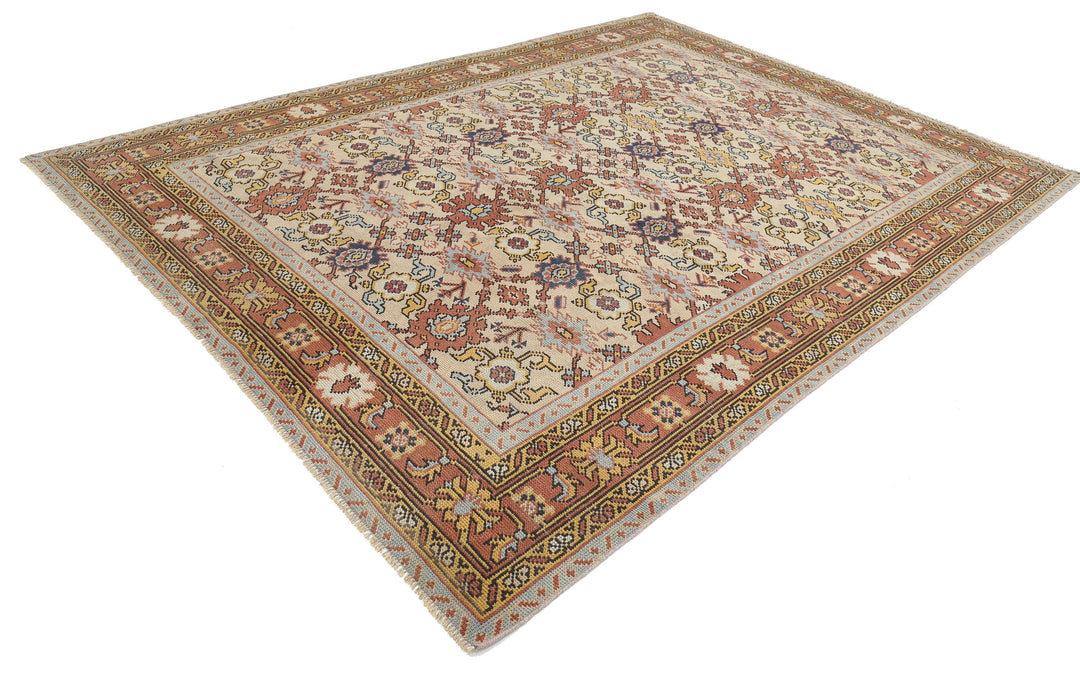 Hand Knotted Antique Turkish Oushak Wool Rug 8' 0" x 11' 0" - No. AT79506