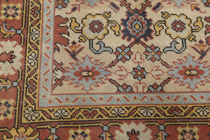 Hand Knotted Antique Turkish Oushak Wool Rug 8' 0" x 11' 0" - No. AT79506