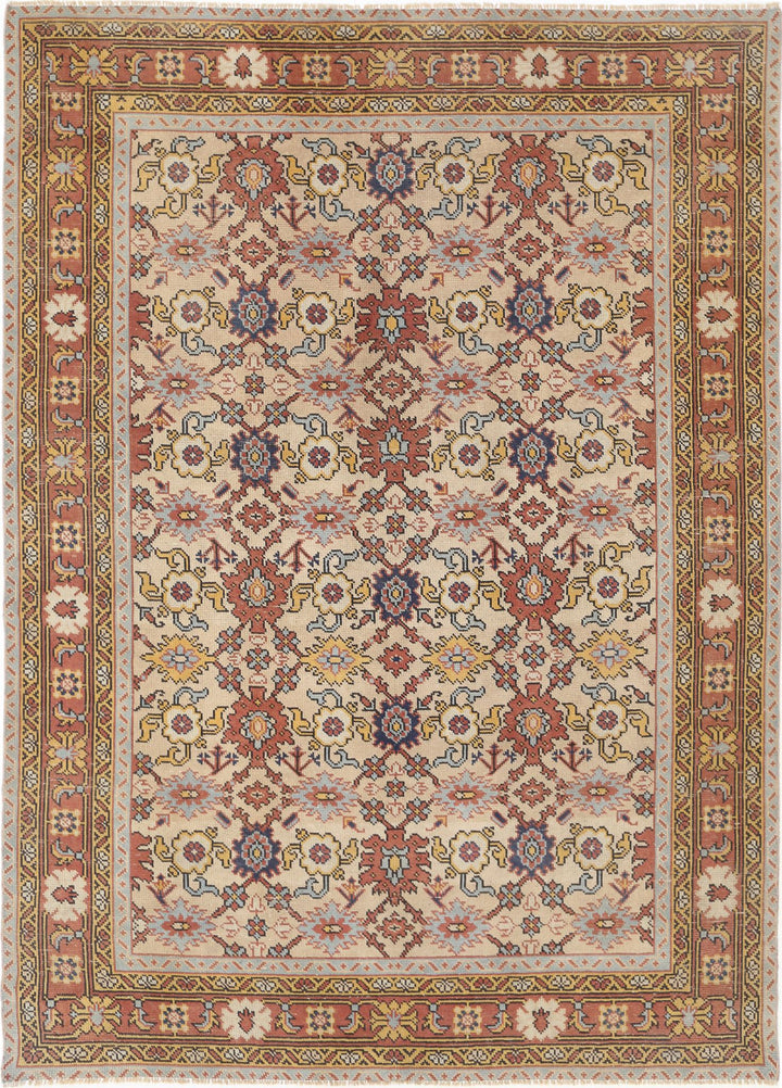 Hand Knotted Antique Turkish Oushak Wool Rug 8' 0" x 11' 0" - No. AT79506