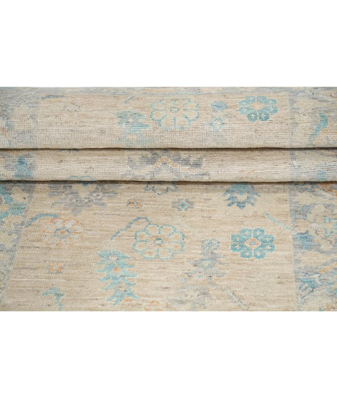 Hand Knotted Oushak Wool Rug 3' 0" x 9' 7" - No. AT14390