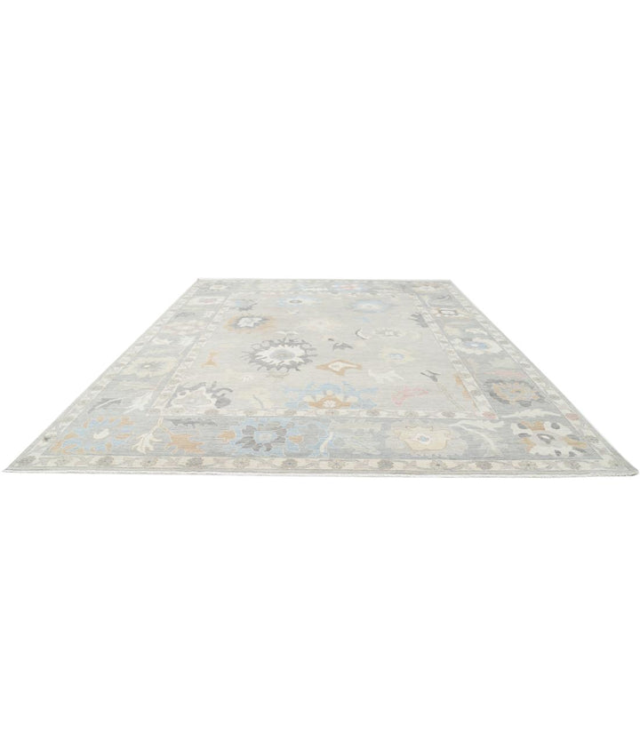 Hand Knotted Oushak Wool Rug 12' 0" x 14' 8" - No. AT73187