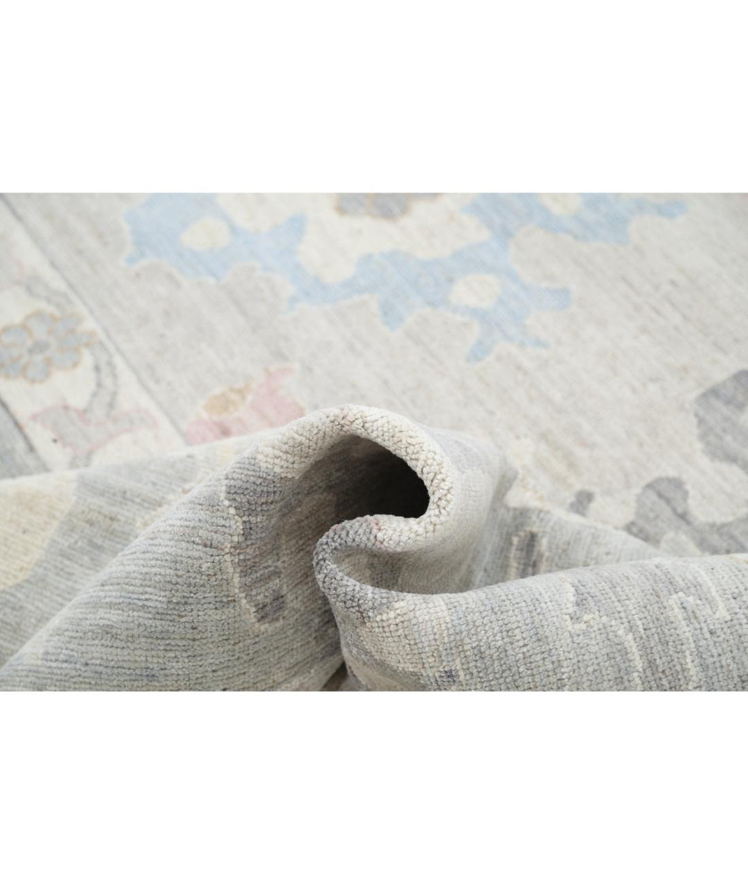 Hand Knotted Oushak Wool Rug 12' 0" x 14' 8" - No. AT73187