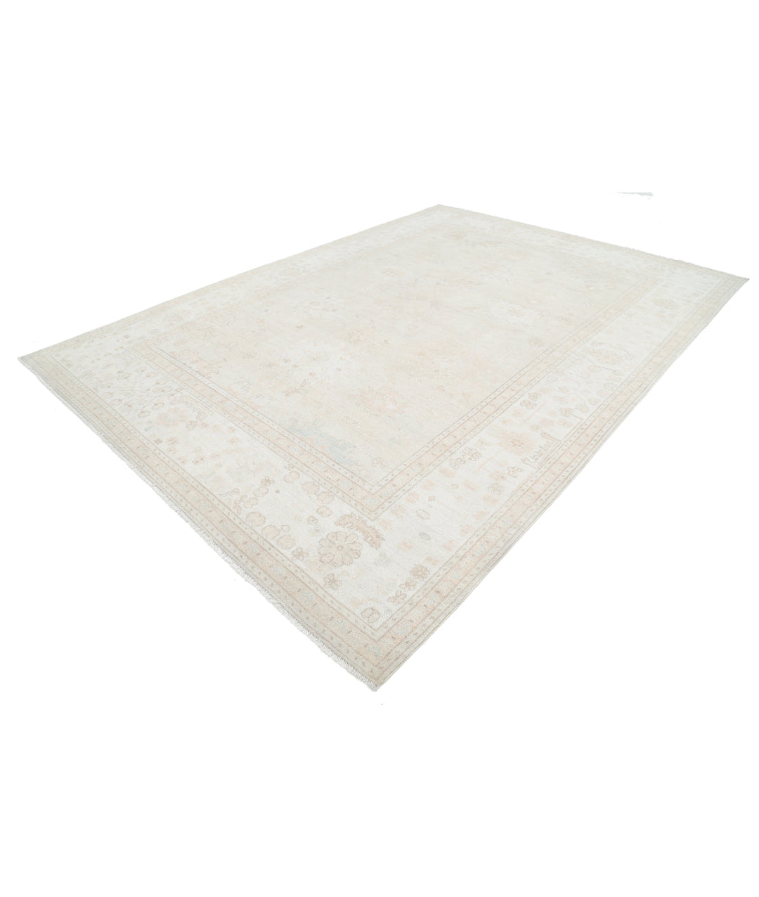 Hand Knotted Oushak Wool Rug 8' 11" x 12' 4" - No. AT47588