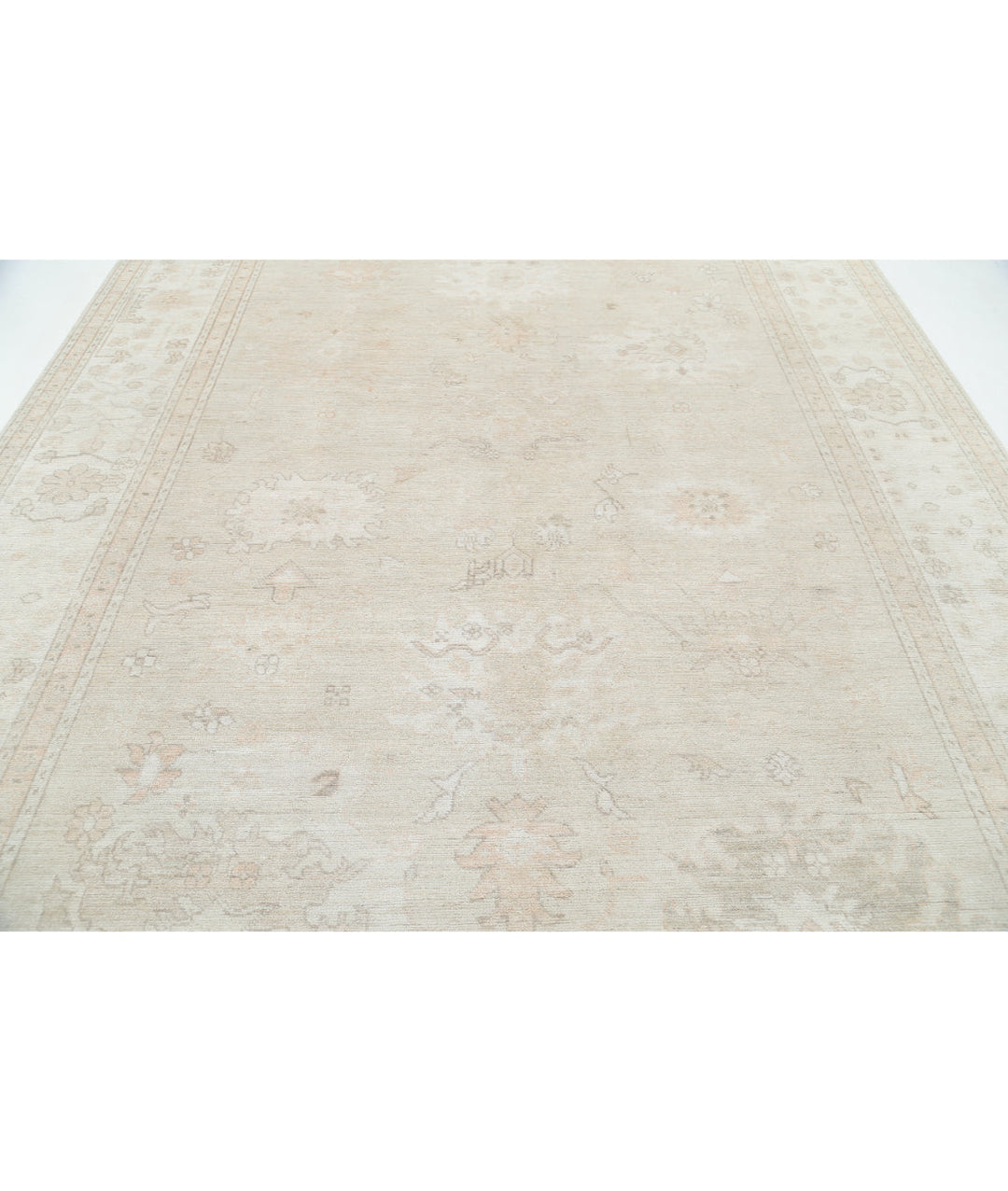 Hand Knotted Oushak Wool Rug 8' 11" x 12' 4" - No. AT47588