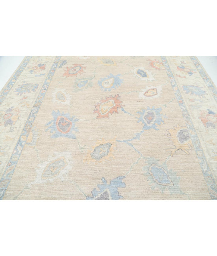 Hand Knotted Oushak Wool Rug 9' 2" x 12' 2" - No. AT27464