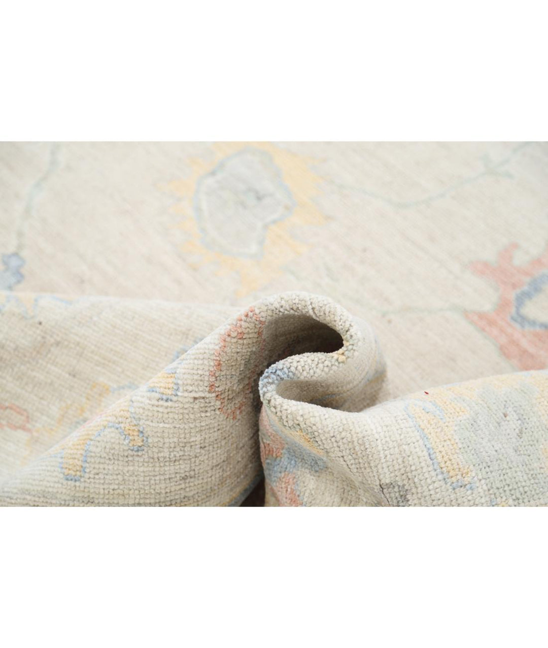 Hand Knotted Oushak Wool Rug 9' 2" x 12' 2" - No. AT27464