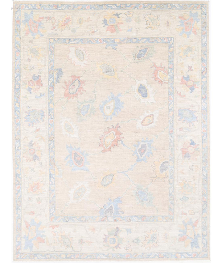 Hand Knotted Oushak Wool Rug 9' 2" x 12' 2" - No. AT27464