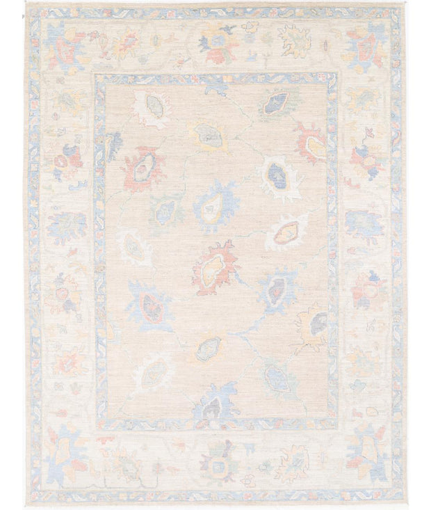 Hand Knotted Oushak Wool Rug 9' 2" x 12' 2" - No. AT27464