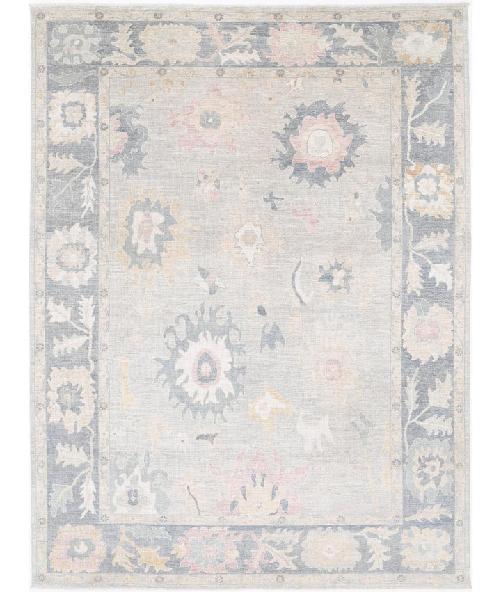 Hand Knotted Oushak Wool Rug 10' 0" x 13' 7" - No. AT81320
