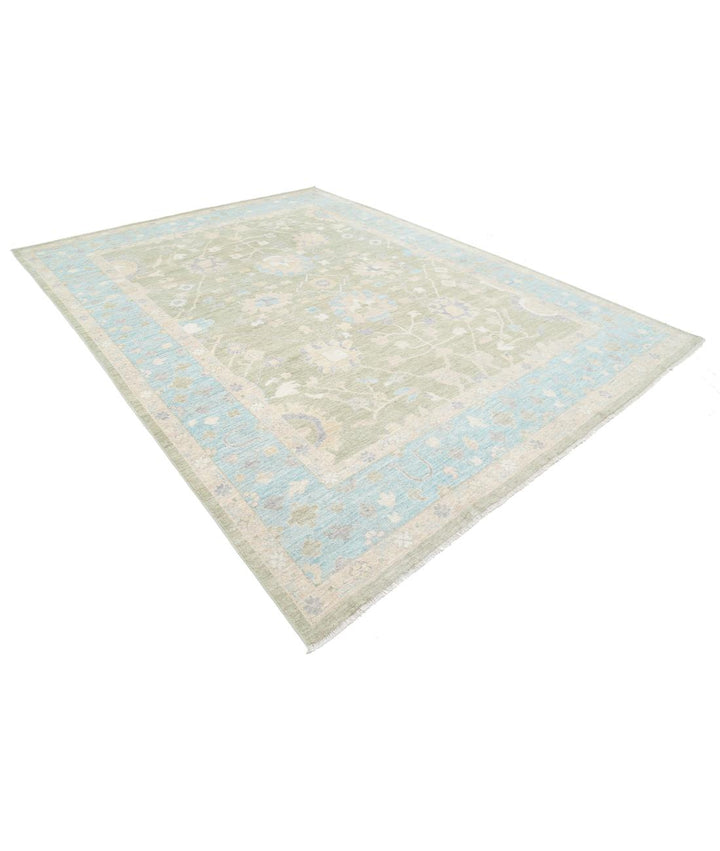 Hand Knotted Oushak Wool Rug 9' 3" x 12' 4" - No. AT94889