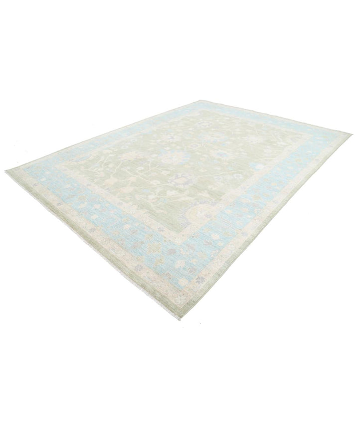 Hand Knotted Oushak Wool Rug 9' 3" x 12' 4" - No. AT94889