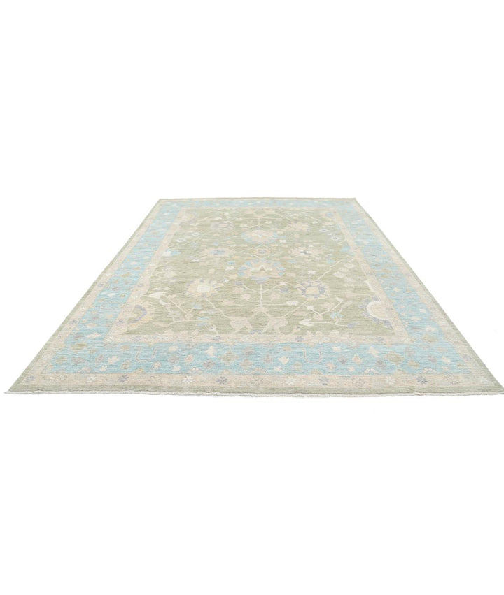 Hand Knotted Oushak Wool Rug 9' 3" x 12' 4" - No. AT94889