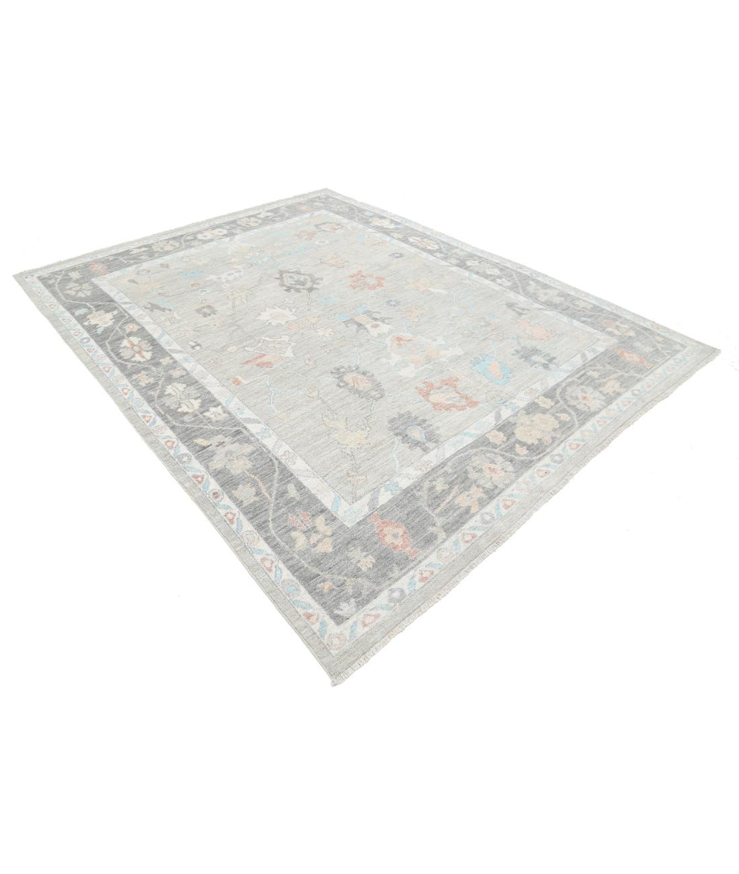 Hand Knotted Oushak Wool Rug 7' 11" x 10' 0" - No. AT13973