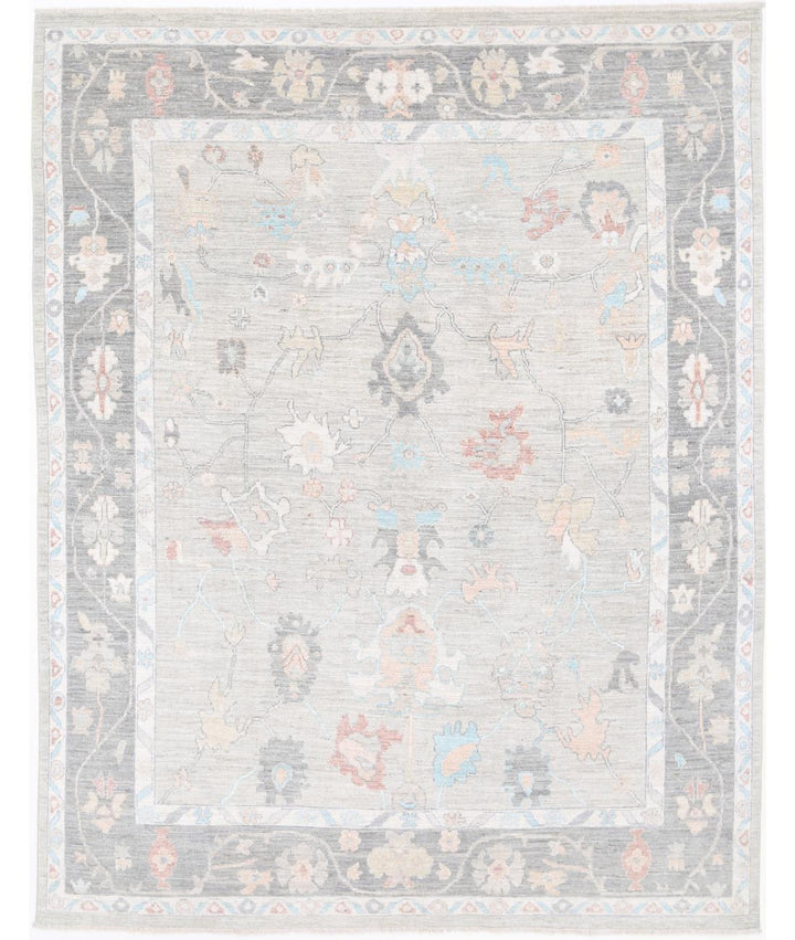 Hand Knotted Oushak Wool Rug 7' 11" x 10' 0" - No. AT13973