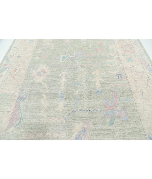 Hand Knotted Oushak Wool Rug 8' 2" x 9' 9" - No. AT65535