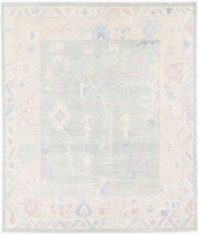 Hand Knotted Oushak Wool Rug 8' 2" x 9' 9" - No. AT65535