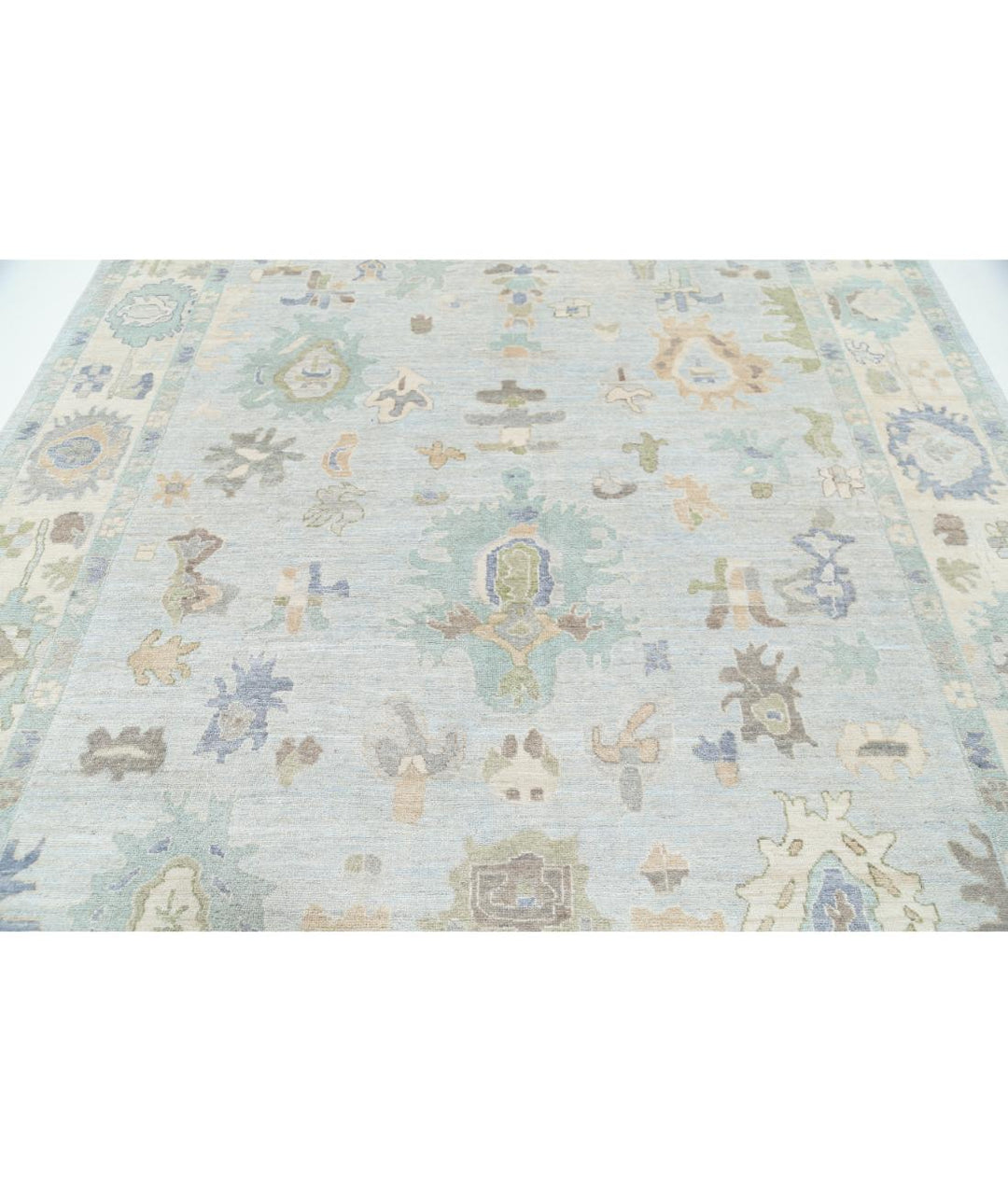 Hand Knotted Oushak Wool Rug 8' 3" x 9' 10" - No. AT69161